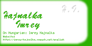 hajnalka imrey business card